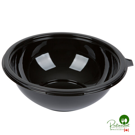 Fineline 5080-BK Super Bowl 80 oz. Black PET Plastic Bowl - 25/Case