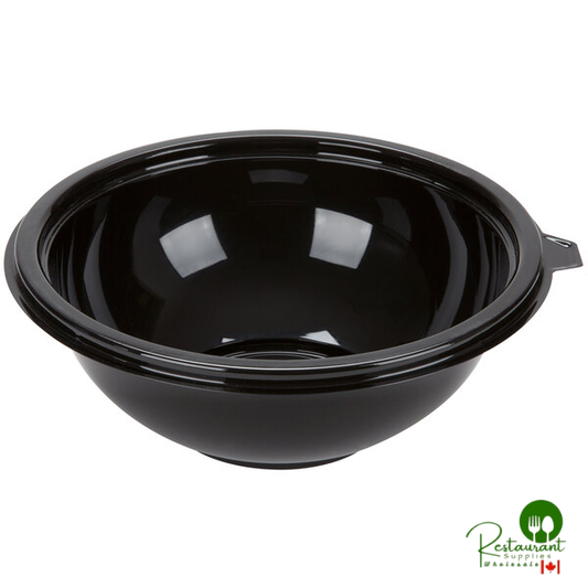 Fineline 5048-BK Super Bowl 48 oz. Black PET Plastic Bowl - 50/Case