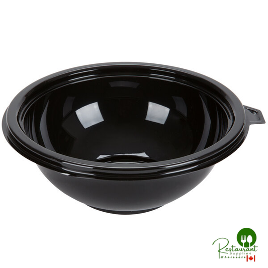 Fineline 5024-BK Super Bowl 24 oz. Black PET Plastic Bowl - 100/Case
