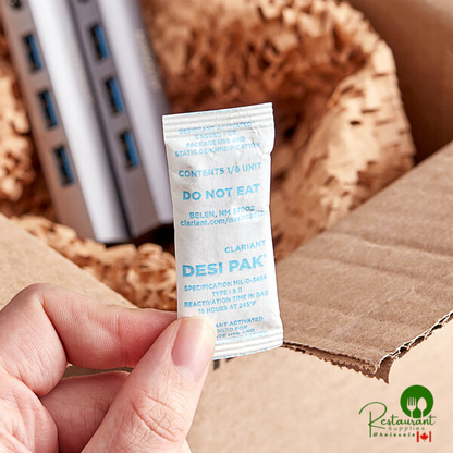 Clariant Desi Pak 1/6 Unit (6 Gram) Desiccant Bentonite Clay Packet - 1,200/Case