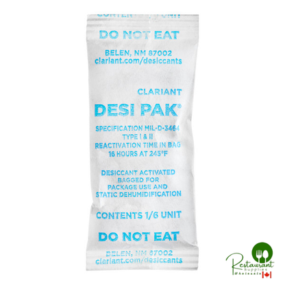 Clariant Desi Pak 1/6 Unit (6 Gram) Desiccant Bentonite Clay Packet - 1,200/Case