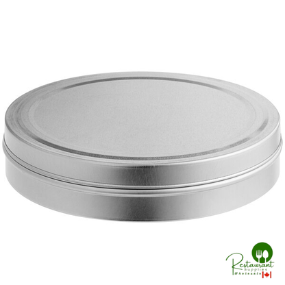 10 oz. Silver Flat Tin with Slip Cover - 240/Case