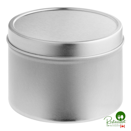 8 oz. Silver Deep Tin with Slip Cover - 210/Case