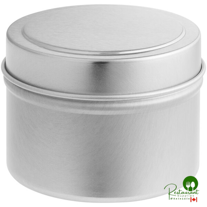 4 oz. Silver Deep Tin with Slip Cover - 384/Case