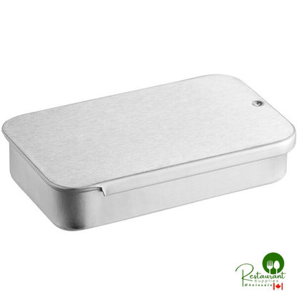 2 3/4" x 1 5/8" x 1/2" Silver Medium Tin with Slide Top - 300/Case