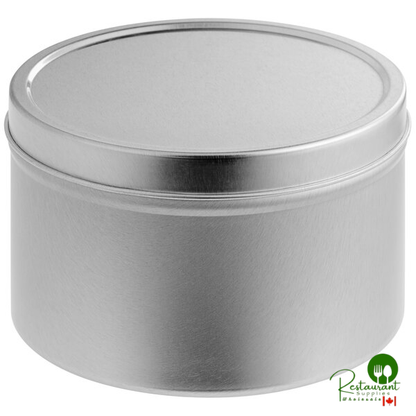 14 oz. Silver Deep Tin with Slip Cover - 96/Case