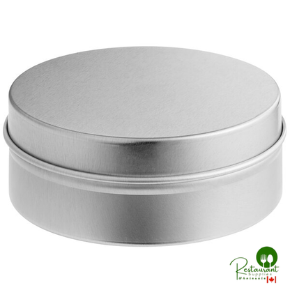 4 oz. Silver Flat Tin with Slip Cover - 288/Case