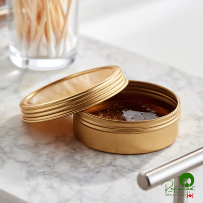 2 oz. Gold Tin with Screw Top - 864/Case