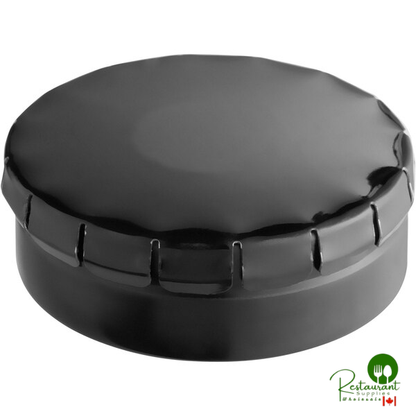 1 3/4" x 9/16" Black Tin with Push & Pop Cover - 500/Case