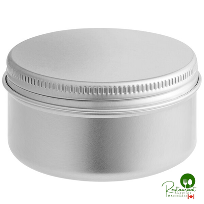 100 mL Silver Tin with Ribbed Screw Top - 1,680/Case