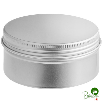 175 mL Silver Tin with Ribbed Screw Top - 1,260/Case