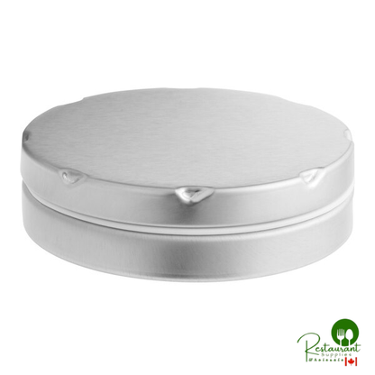 2 3/4" x 3/4" Silver Tin with Notched Cup Lid - 450/Case