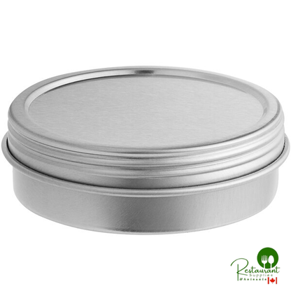 2 oz. Silver Tin with Screw Top - 864/Case