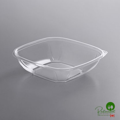 Fineline 15032M-CL Super Bowl Plus 32 oz. Clear Square PET Plastic Bowl - 300/Case