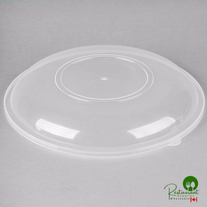 Fineline ReForm 12" Clear High Dome Microwavable Plastic Catering Bowl Lid - 50/Case