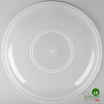 Fineline ReForm 14" Clear High Dome Microwavable Plastic Catering Bowl Lid - 50/Case