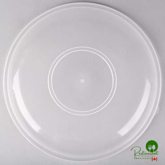 Fineline ReForm 14" Clear High Dome Microwavable Plastic Catering Bowl Lid - 50/Case | Canada