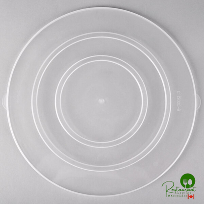 Fineline ReForm 12" Clear Flat Microwavable Plastic Catering Bowl Lid - 50/Case
