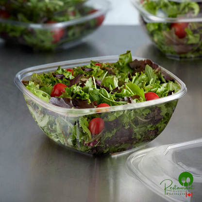 Fineline 15048M-CL Super Bowl Plus 48 oz. Clear Square PET Plastic Bowl - 300/Case