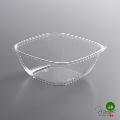 Fineline 15048M-CL Super Bowl Plus 48 oz. Clear Square PET Plastic Bowl - 300/Case
