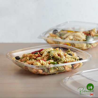 Fineline 15032L-CL Super Bowl Plus 32 oz. Clear Wide Square PET Plastic Bowl - 150/Case