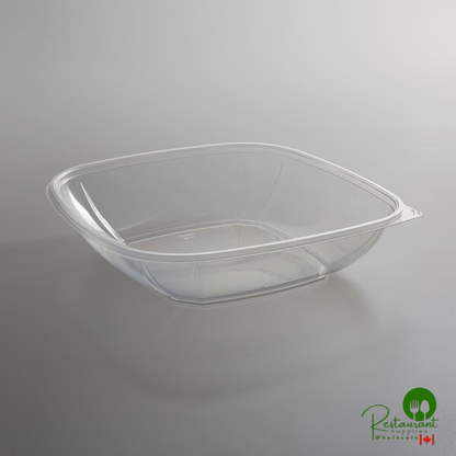 Fineline 15080L-CL Super Bowl Plus 80 oz. Clear Square PET Plastic Bowl - 50/Case