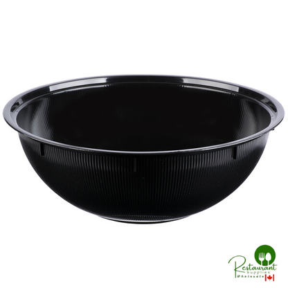 Fineline ReForm 256 oz. Black Tall Microwavable Plastic Catering Bowl - 25/Case