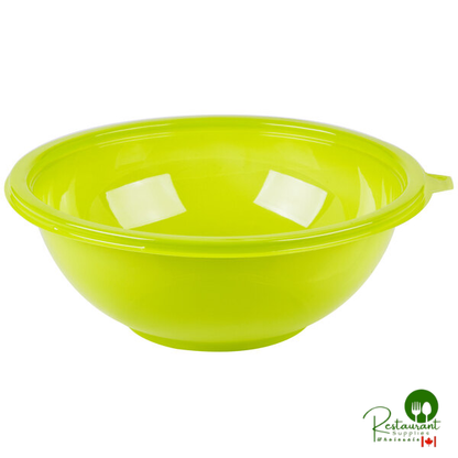 Fineline 5080-GRN Super Bowl 80 oz. Green PET Plastic Salad Bowl - 25/Case