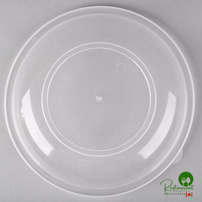 Fineline ReForm 10" Clear High Dome Microwavable Plastic Catering Bowl Lid - 50/Case