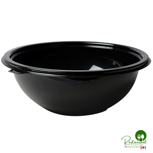 Fineline 5012-BK 12 oz. Black PETE Plastic Salad Bowl - 200/Case | Canada
