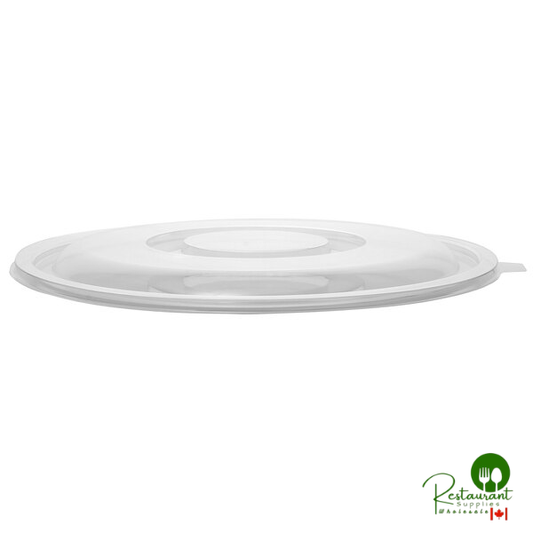 Fineline 5024-FL Super Bowl Clear PET Plastic Flat Lid for 24 oz. Round Bowls - 100/Case | Canada