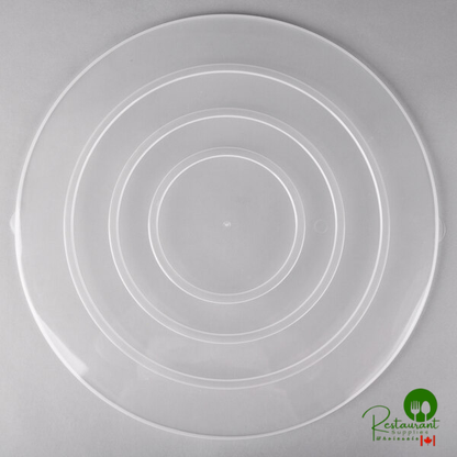 Fineline ReForm 16" Clear Flat Microwavable Plastic Catering Bowl Lid - 25/Case
