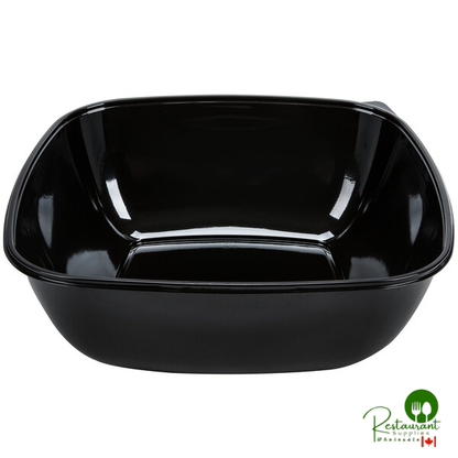 Sabert 94320 Bowl2 320 oz. Black Square Catering Bowl - 25/Case