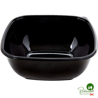 Sabert 94160B50 Bowl2 160 oz. Black Square Catering Bowl - 50/Case