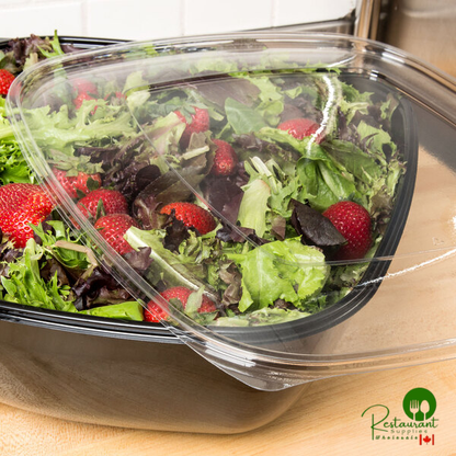 Sabert 54320 Bowl2 Clear Flat Lid for 320 oz. Square Bowls - 25/Case