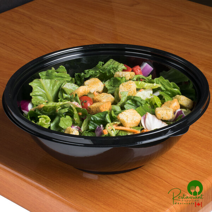 Sabert 92080A50 FreshPack 80 oz. Black Round Bowl - 50/Case