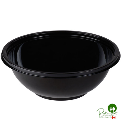 Sabert 92080A50 FreshPack 80 oz. Black Round Bowl - 50/Case