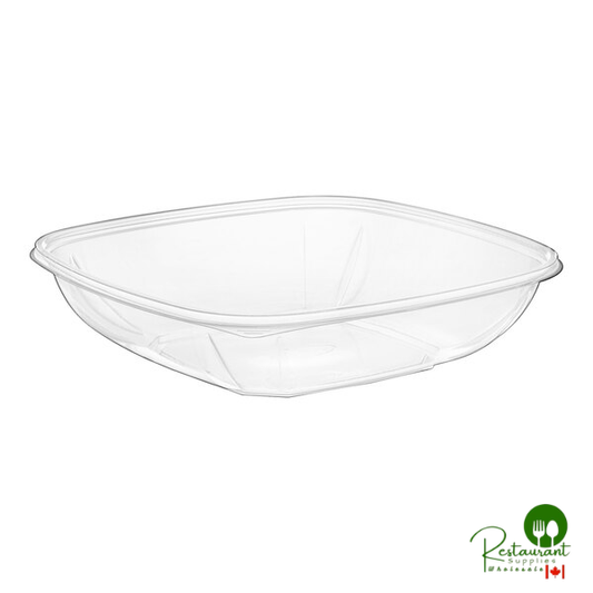 48 oz. Clear PET Plastic Square Wide Catering / Serving Bowl By Prime - 150/Case | Canada