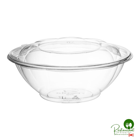 24 oz. Clear Plastic Salad Bowl with Lid By Prime - 150/Case | Canada
