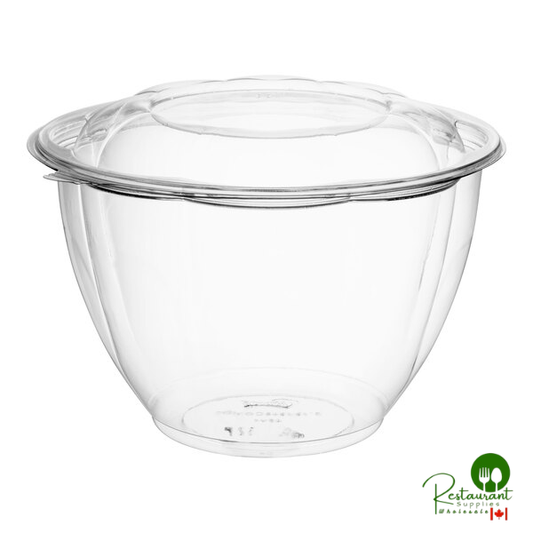 48 oz. Clear Plastic Salad Bowl with Lid By Prime - 150/Case | Canada