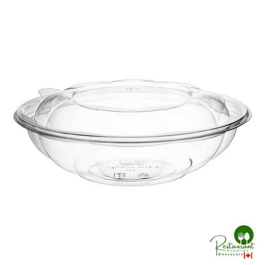 18 oz. Clear Plastic Salad Bowl with Lid By Prime - 150/Case | Canada