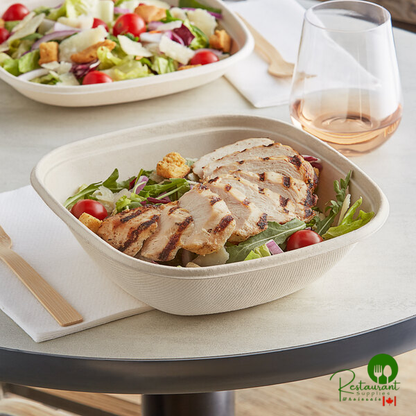 World Centric 48 oz. Compostable Square Fiber Bowl - 400/Case