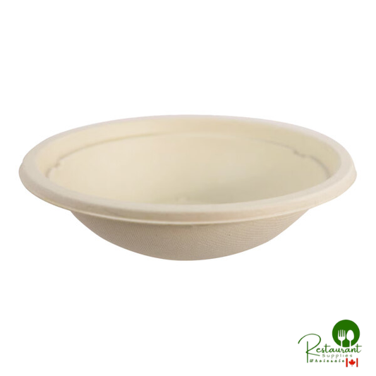 World Centric 16 oz. Compostable Fiber Take-Out Bowl with Leaf Plus - 500/Case