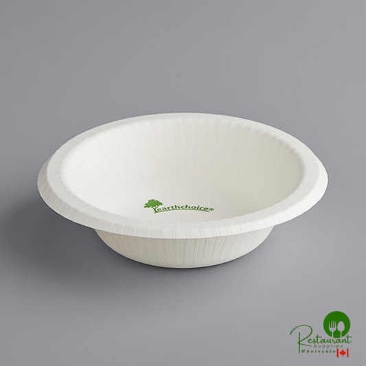 Pactiv EarthChoice Pressware 12 oz. White Compostable Paper Bowl - 750/Case