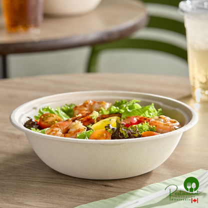 World Centric 32 oz. Compostable Wide Fiber Take-Out Bowl - 300/Case