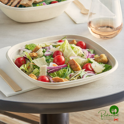 World Centric 24 oz. Compostable Square Fiber Bowl - 400/Case