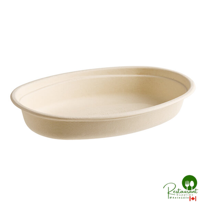 World Centric 32 oz. Compostable Fiber Burrito Bowl with Leaf Plus - 300/Case
