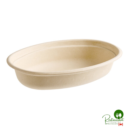 World Centric 18 oz. Compostable Fiber Burrito Bowl with Leaf Plus - 400/Case
