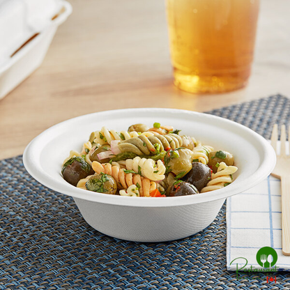 12 oz. Compostable White Plant Fiber Bowl By Prime - 1,000/Case