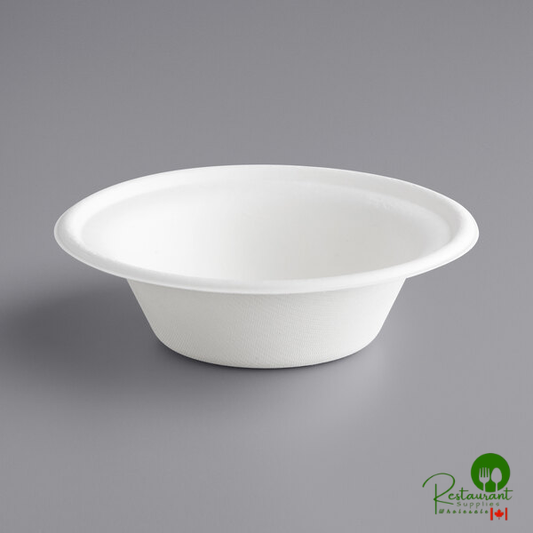 12 oz. Compostable White Plant Fiber Bowl By Prime - 1,000/Case